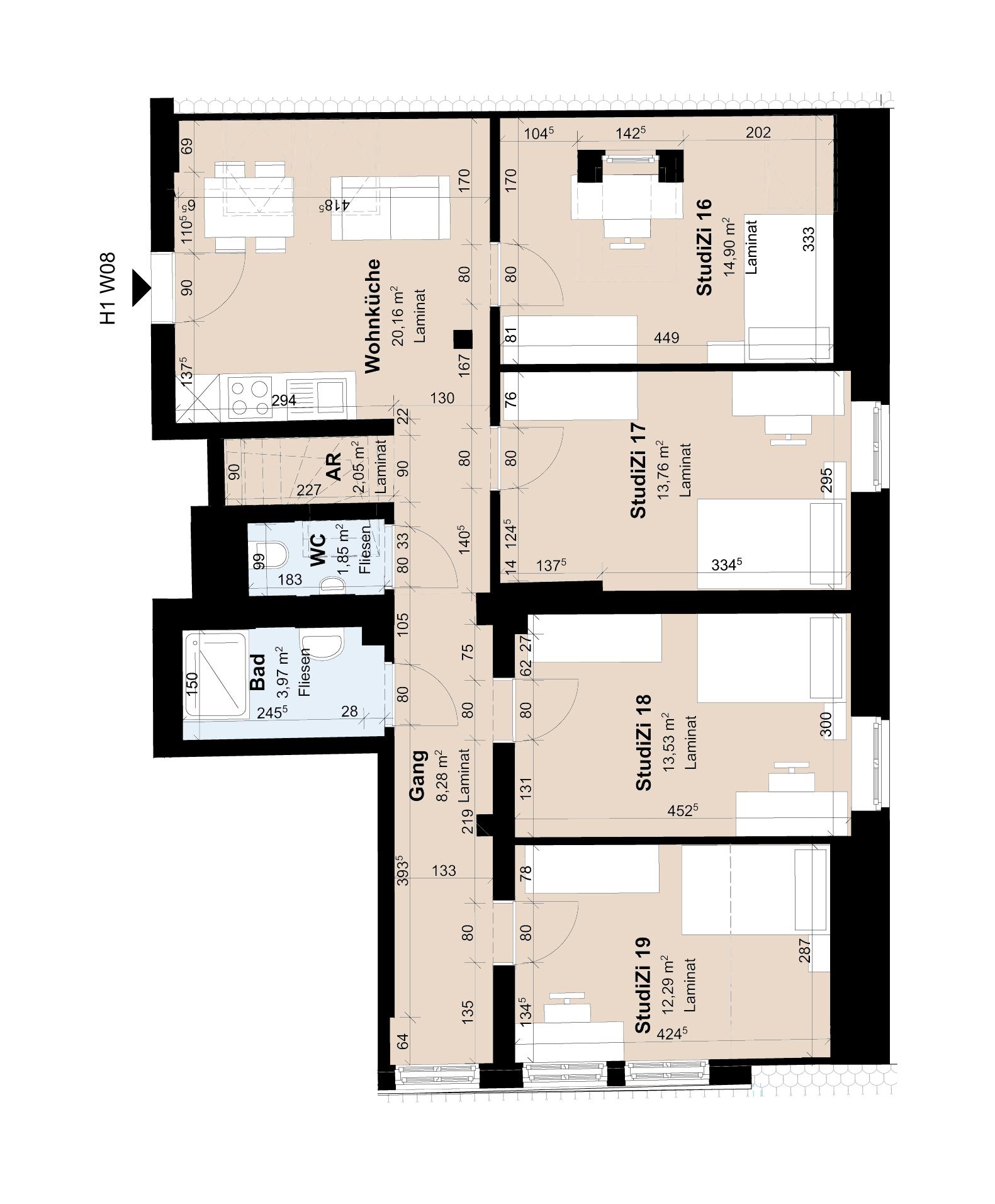 Studentenzimmer in gemütlicher WG - zentral & studienfreundlich wohnen