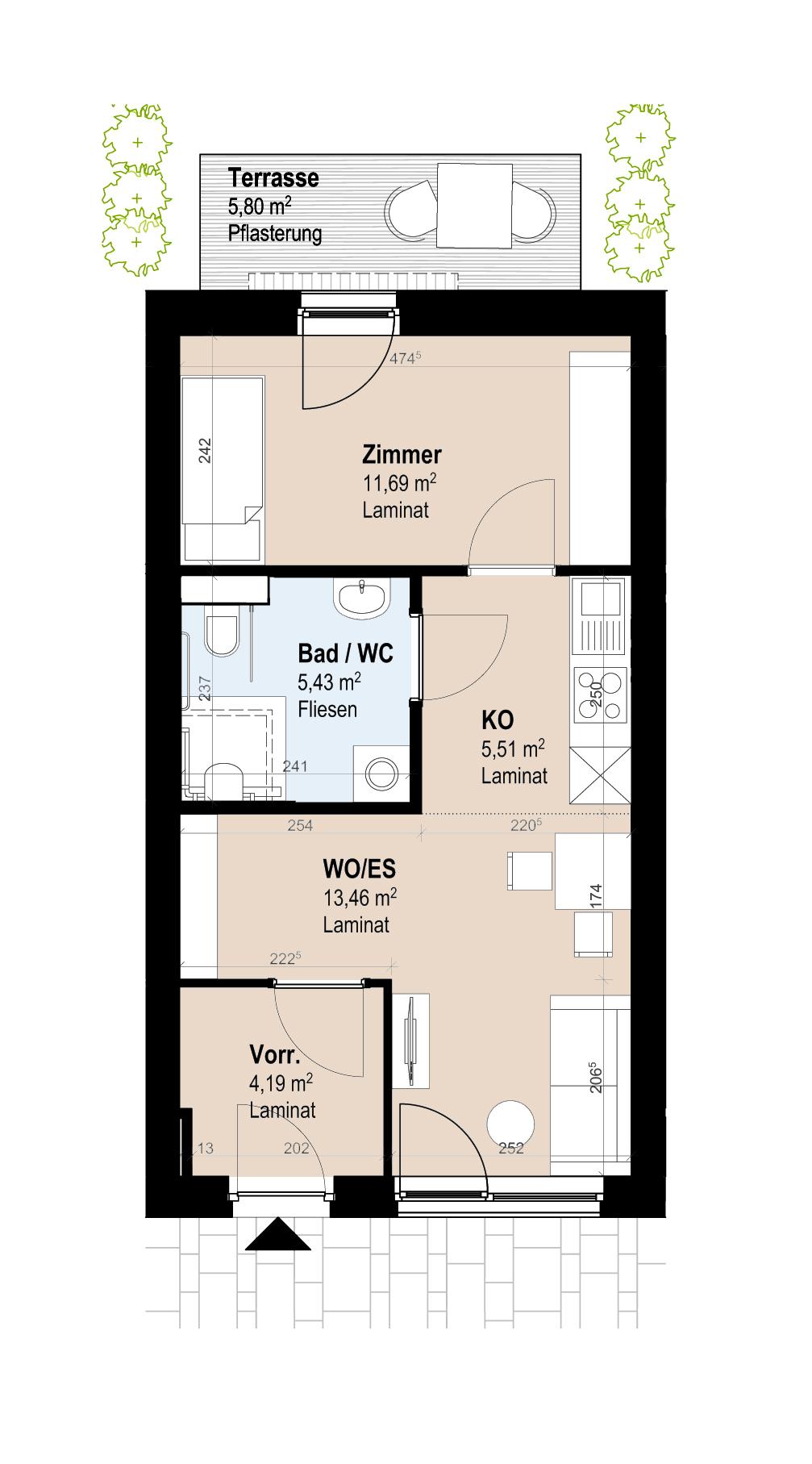Betreutes Wohnen im Neubau - Moderne 40,28 m² Wohnung