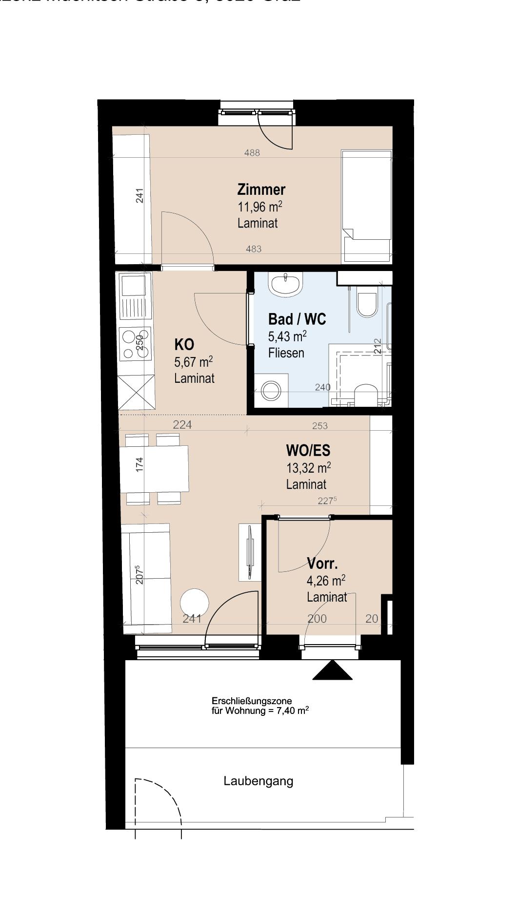 Neubauwohnung mit betreutem Wohnen - 2 Zimmer