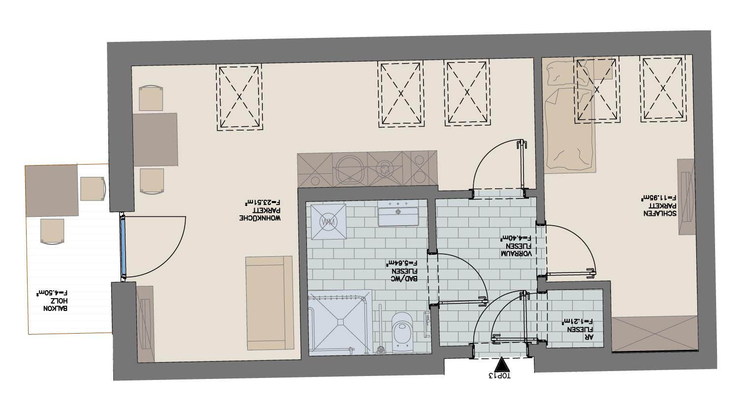 Exklusiv für betreutes Wohnen: Geförderte Altbauwohnung mit Balkon