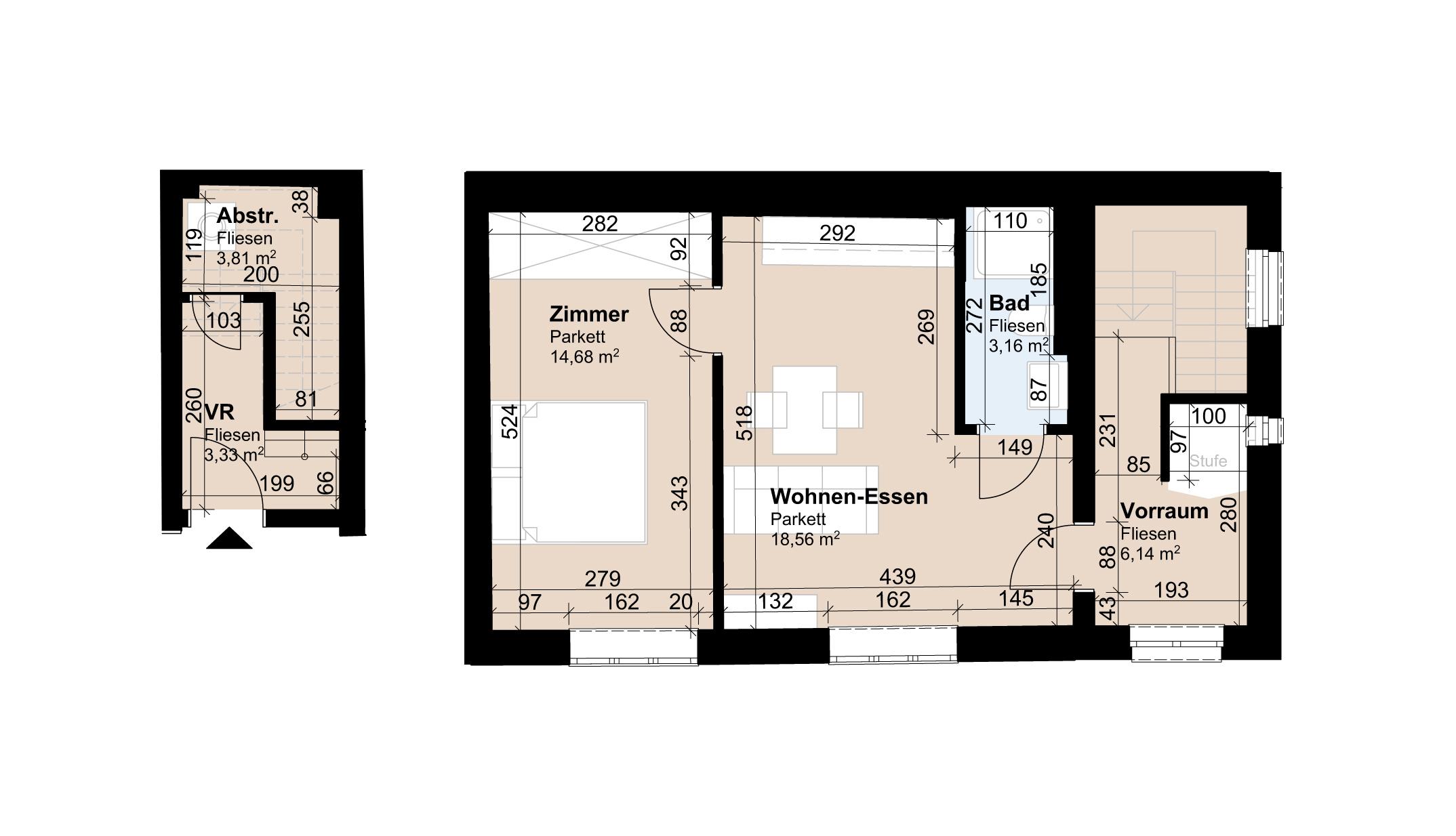 Gef&ouml;rderte Altbauwohnung mit 2 Zimmern