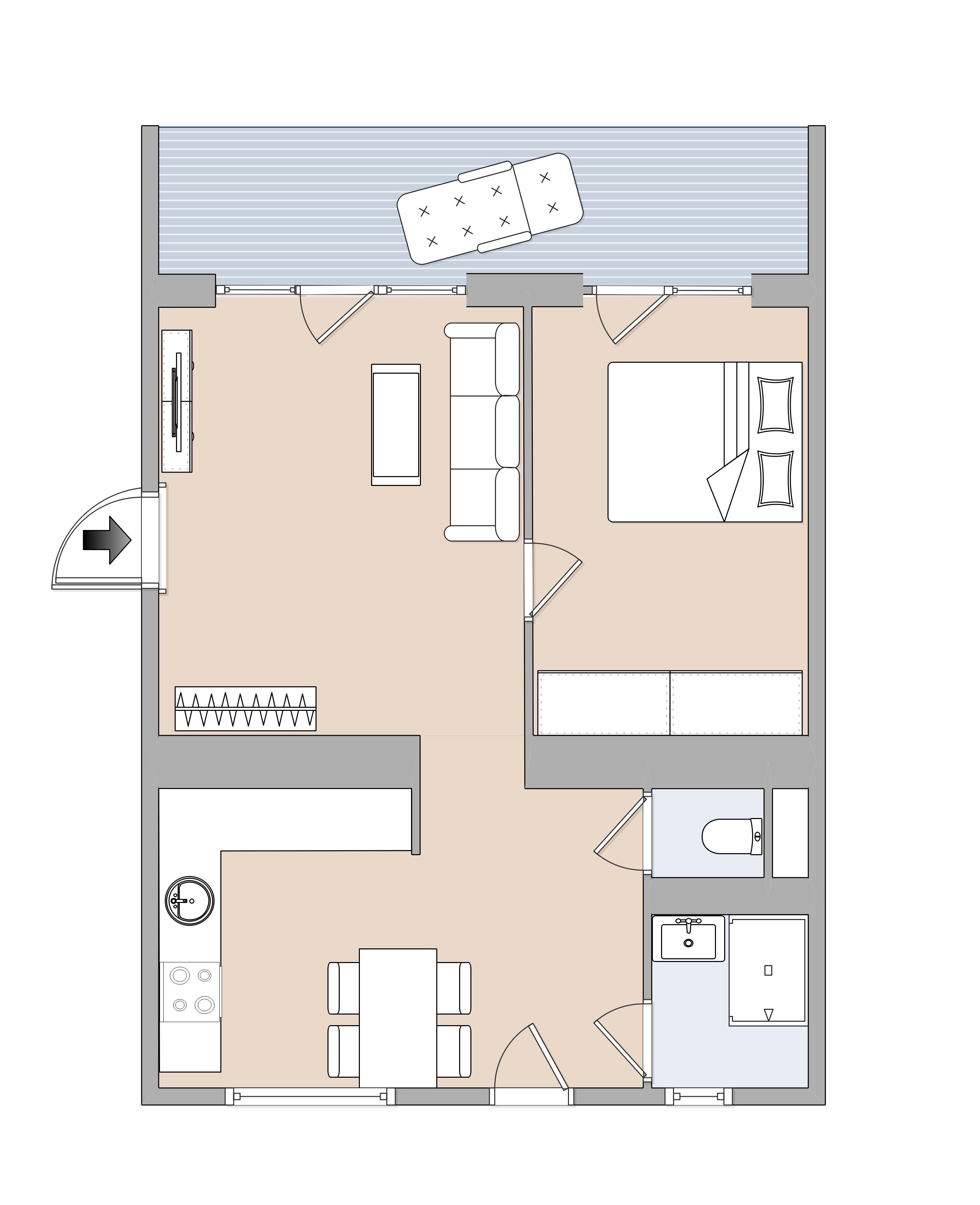 Moderne Neubauwohnung mit Balkon im ersten Stock Moderne Neubauwohnung mit Balkon im ersten Stock