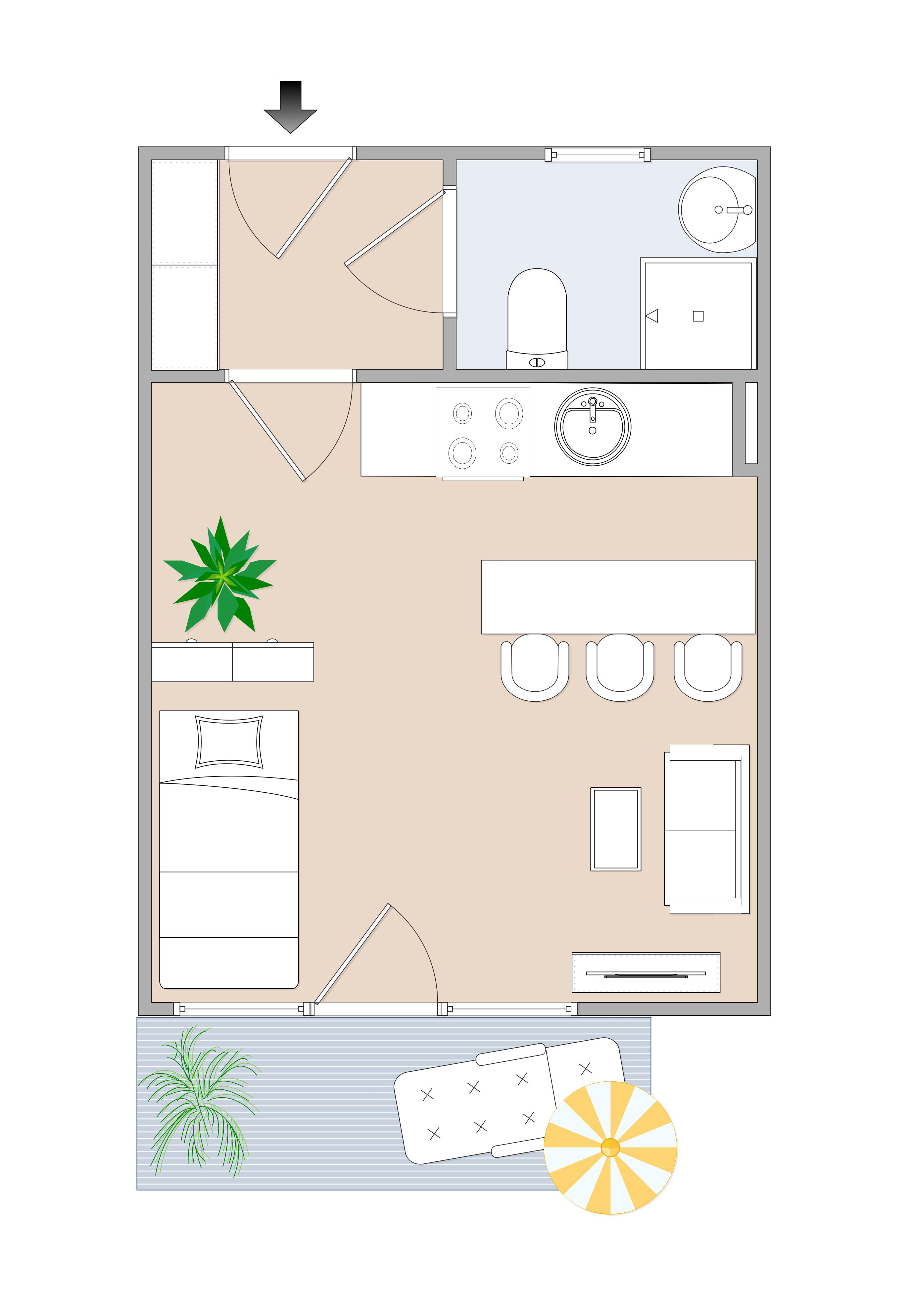 Moderne Neubauwohnung mit Balkon im 2. Stock