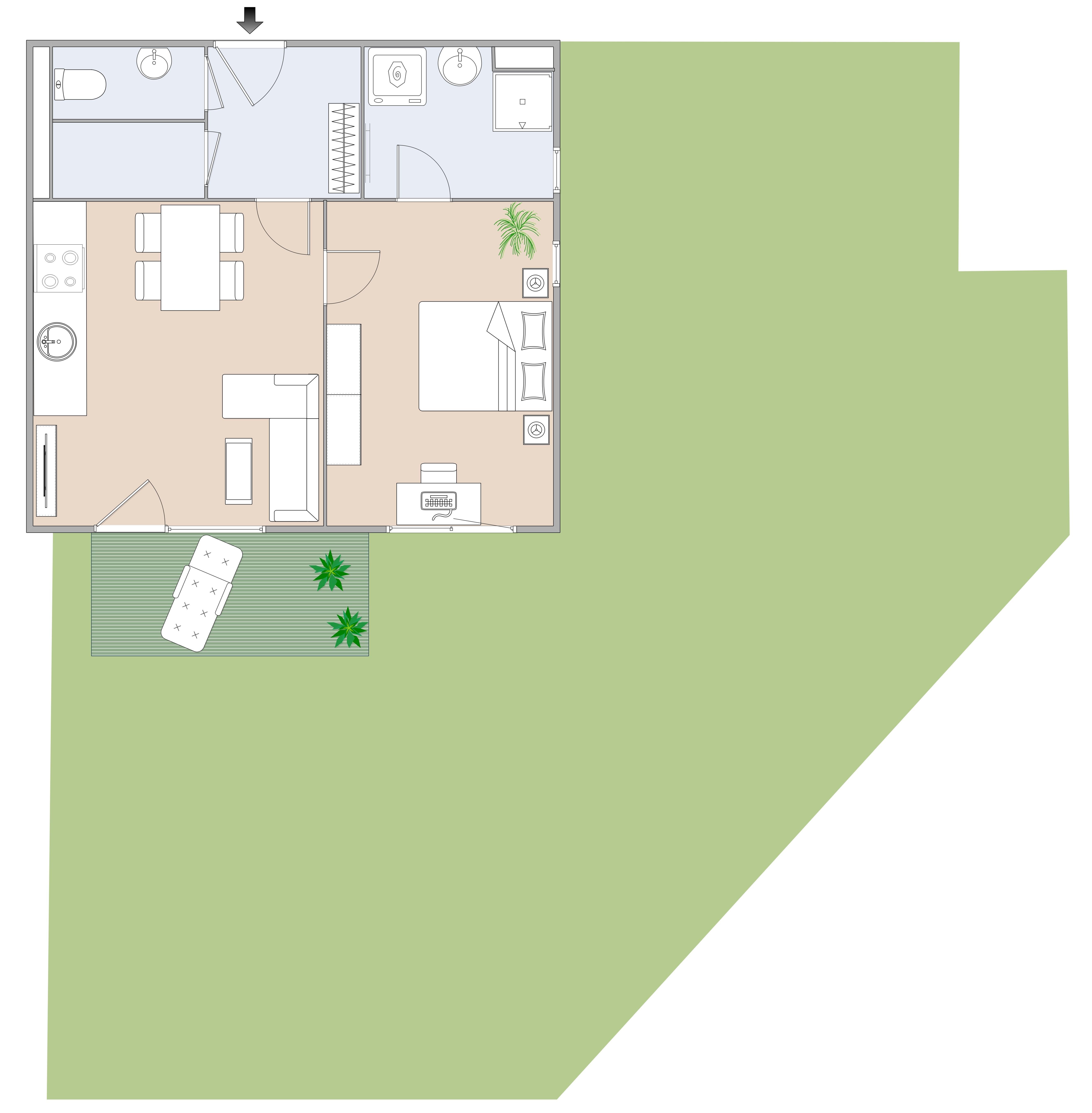 Moderne Neubauwohnung mit Garten und F&ouml;rderung