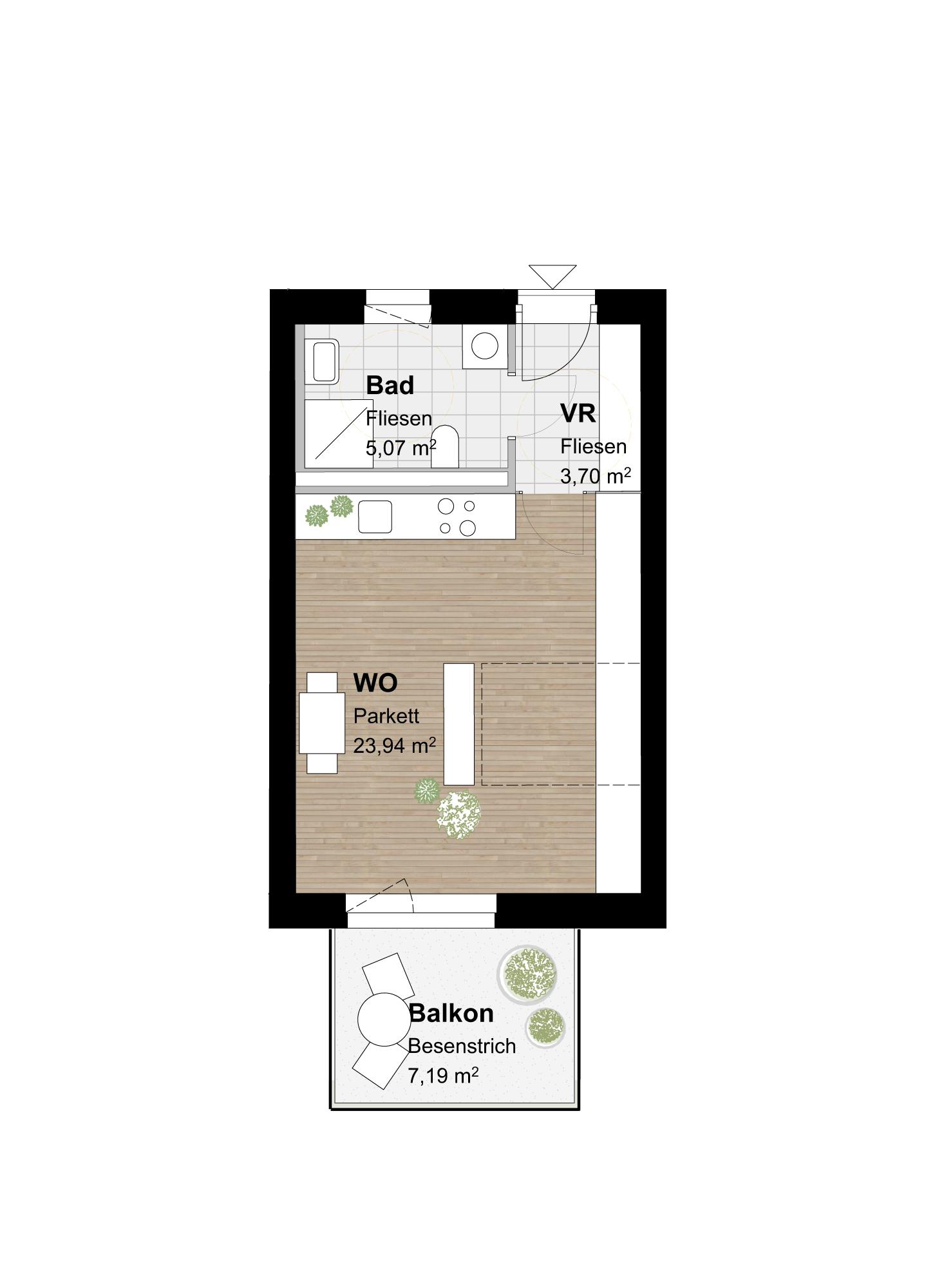 Geförderte Neubauwohnung mit Balkon in sonniger Lage