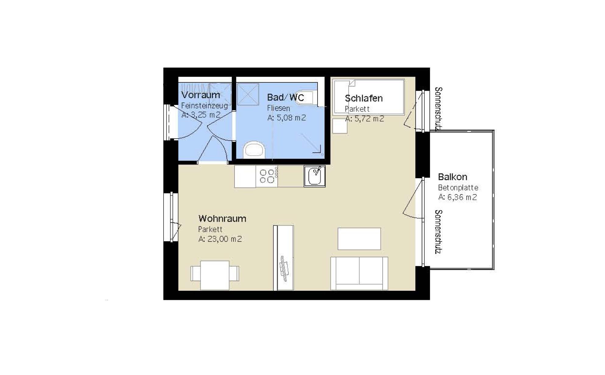 Moderne 1-Zimmer-Wohnung mit Balkon in ruhiger Lage Moderne 1-Zimmer-Wohnung mit Balkon in ruhiger Lage