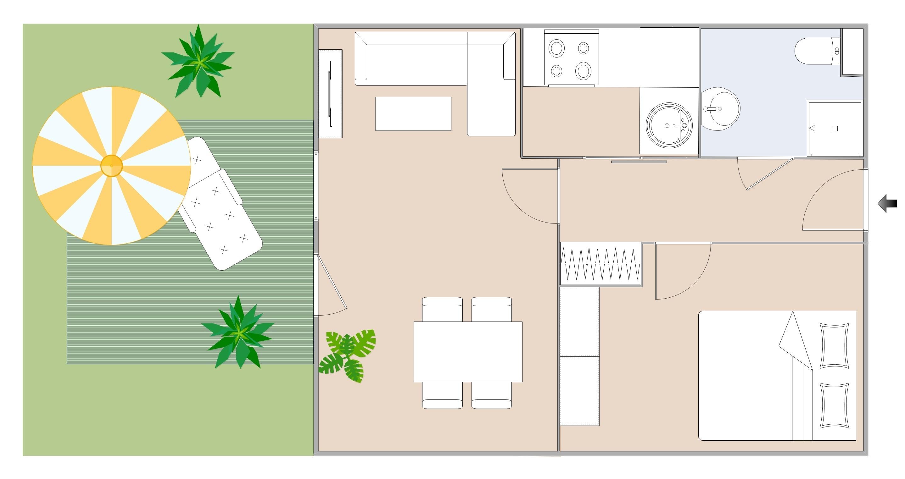Charmante 2,5-Zimmer-Wohnung mit Garten und Terrasse