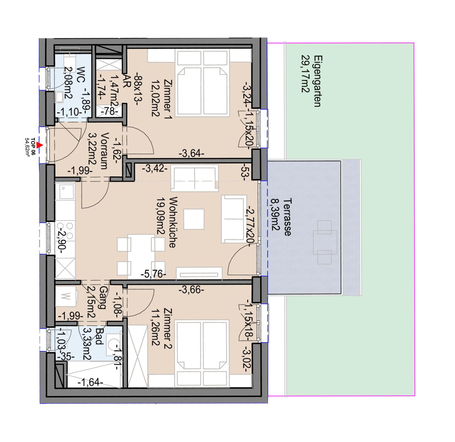 Geförderte Neubauwohnung mit Terrasse und Garten Geförderte Neubauwohnung mit Terrasse und Garten