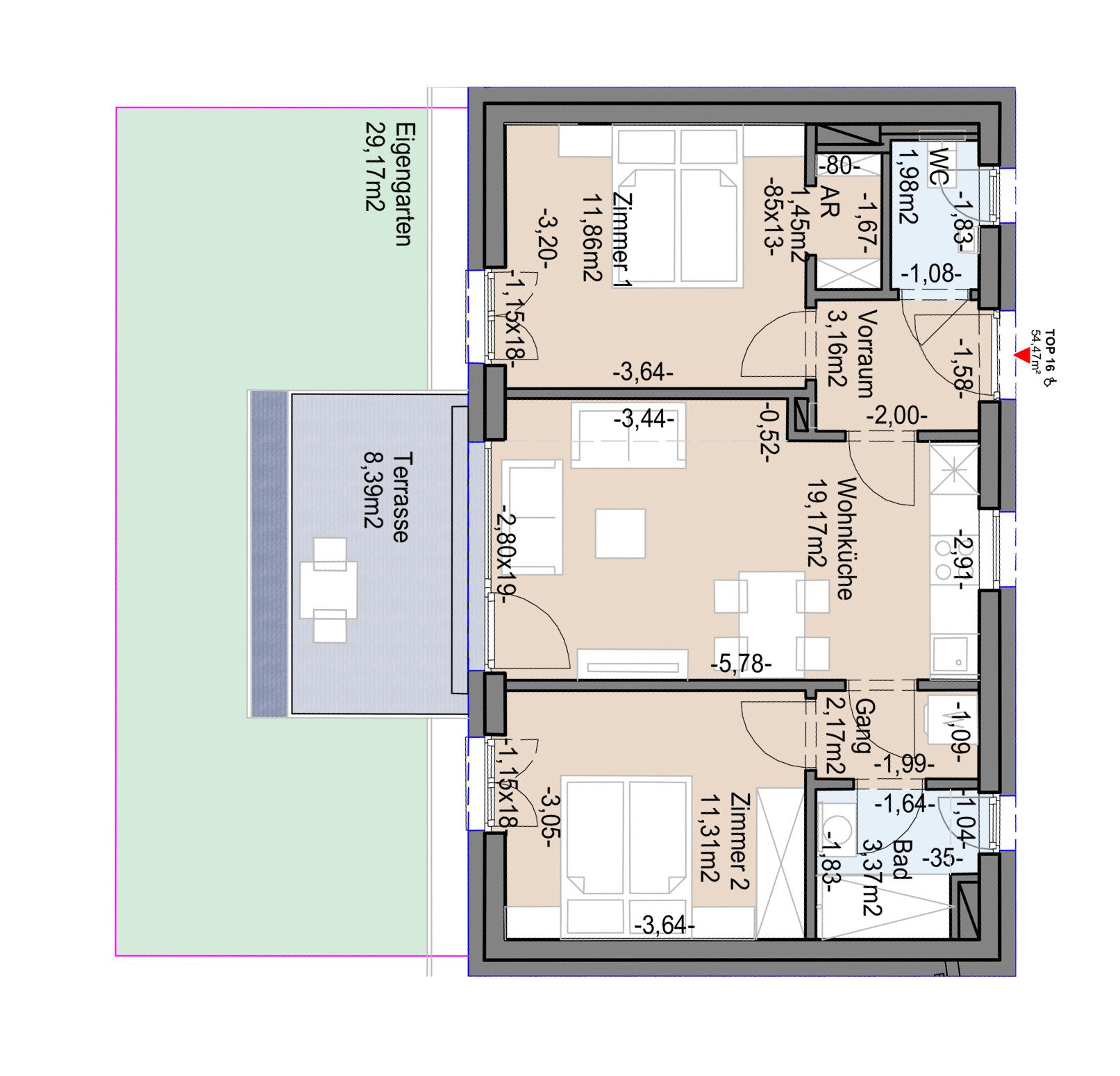 Gef&ouml;rderte Neubauwohnung mit Garten und Terrasse