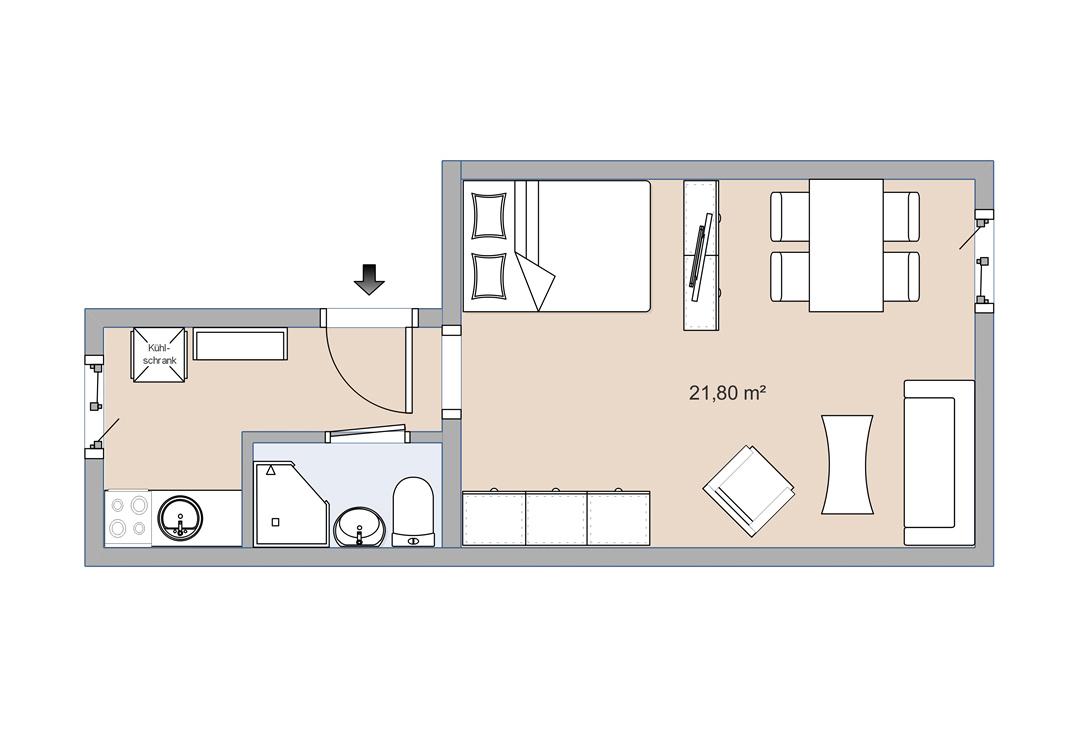 Zentrumsnahe Wohnung mit Altbau-Flair