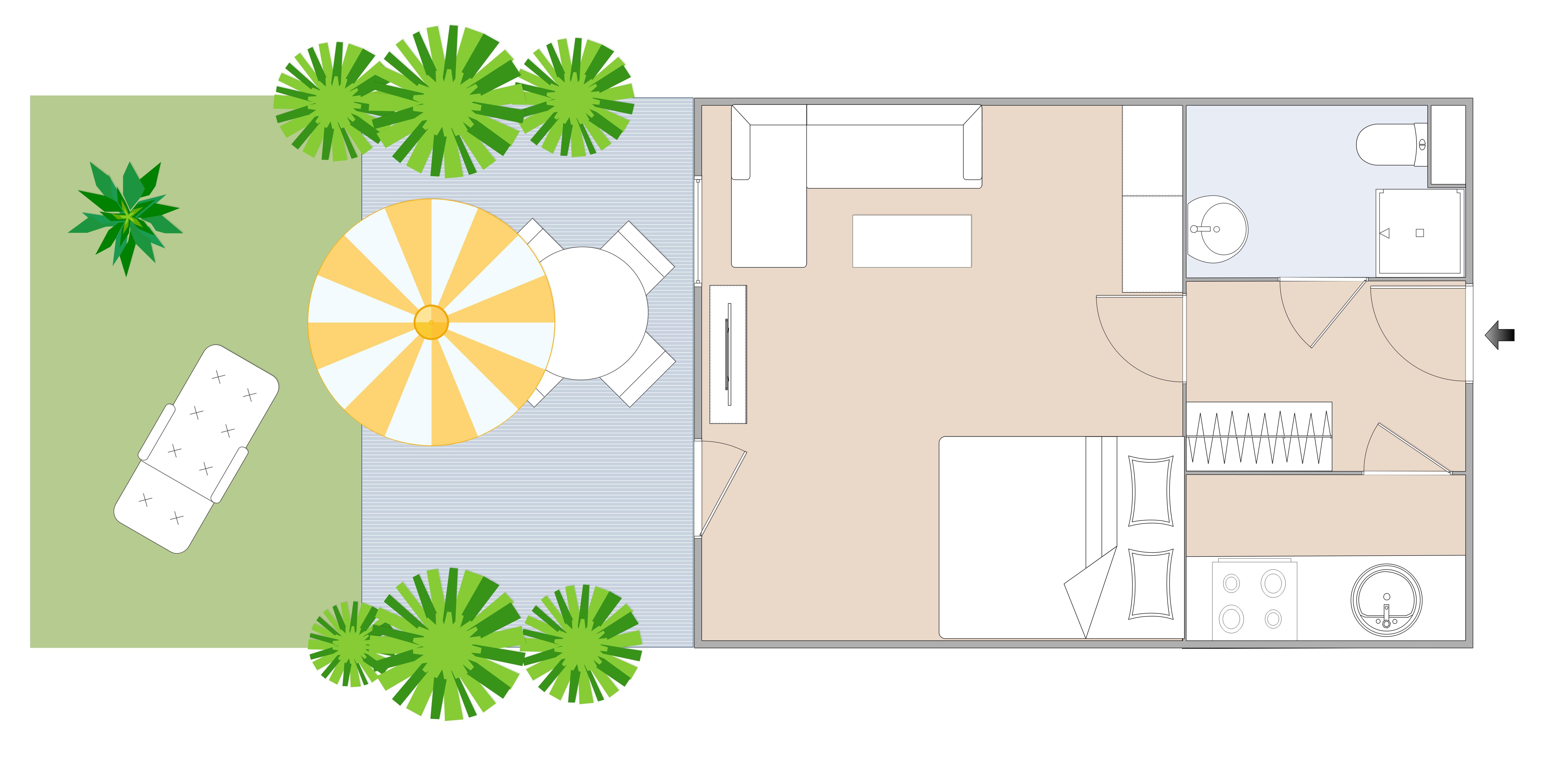 Attraktive 1-Zimmer-Wohnung mit Terrasse