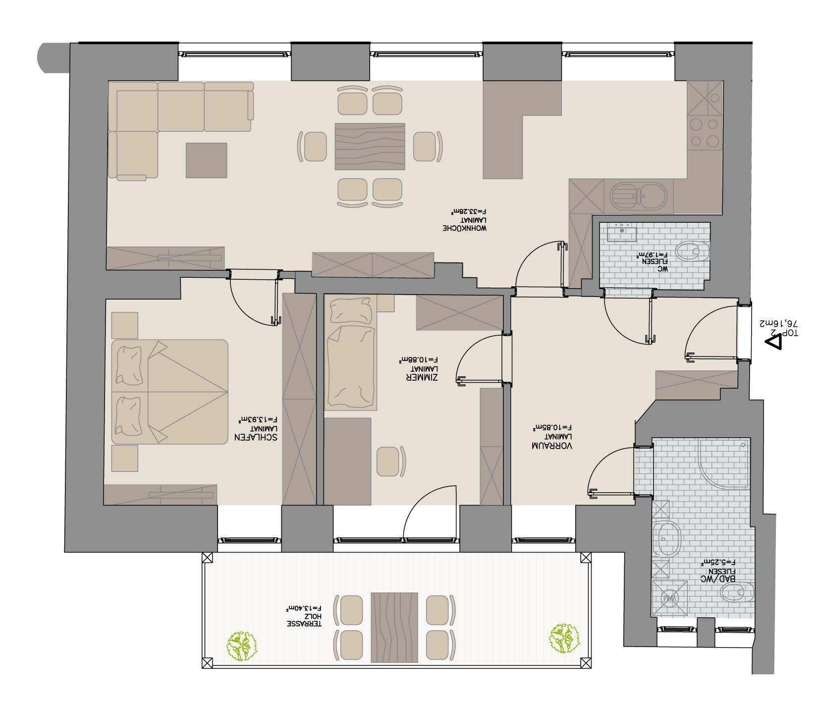 Top sanierte Wohnung mit Garten und Terrasse