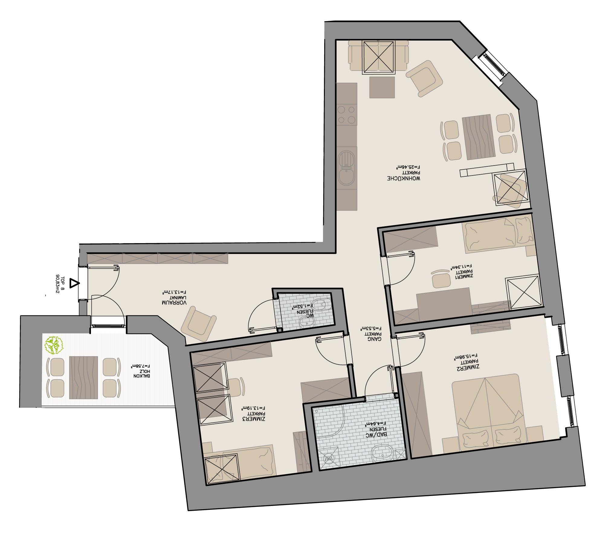 Charmante Altbauwohnung mit Balkon im 2. Stock