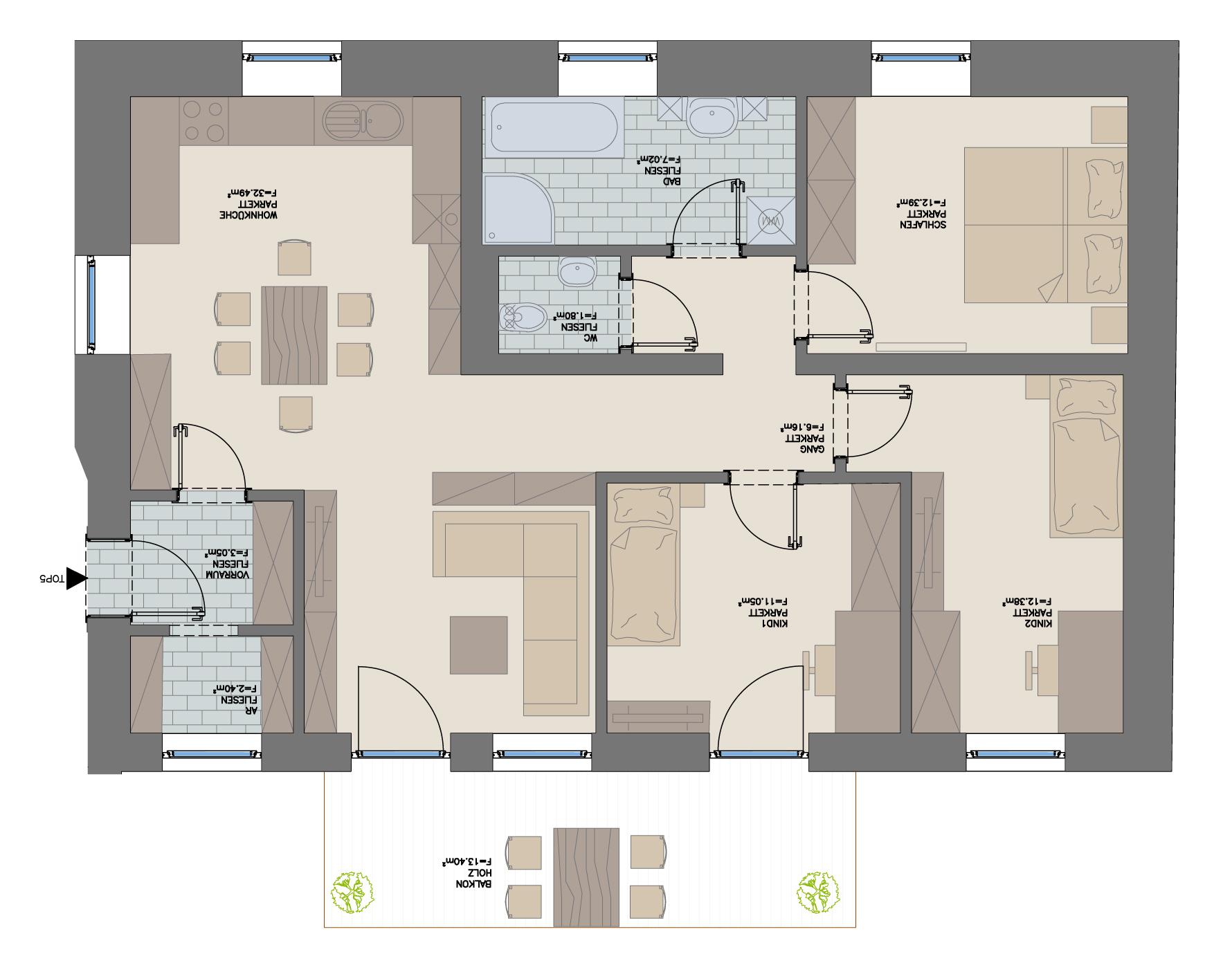 Geförderte Neubauwohnung mit Balkon im 1. Stock